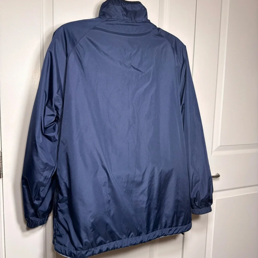 Pro Player UNC Tar Heels Reversible Fleece Windbreaker Jacket Blue Vintage M